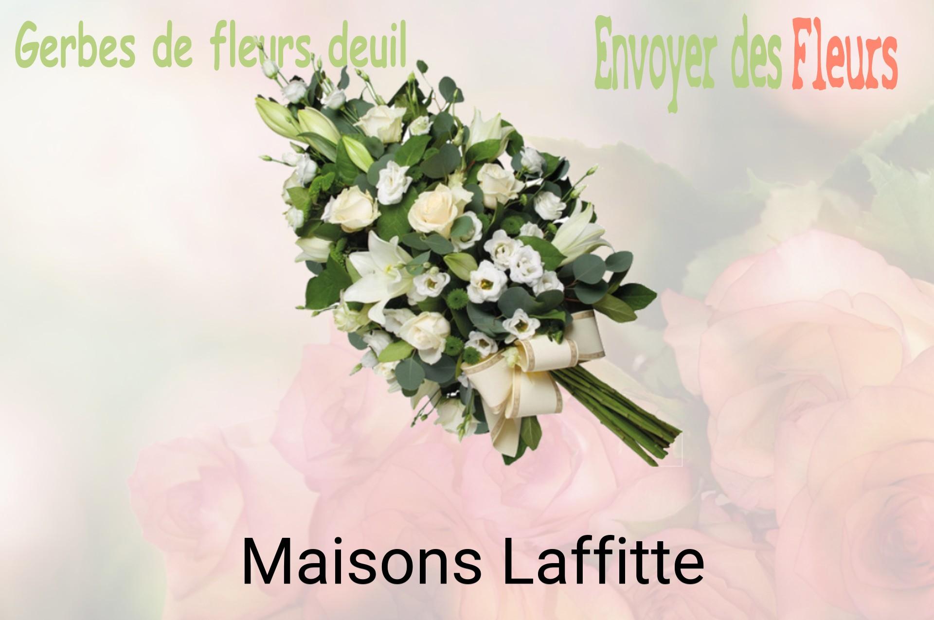 Gerbe de fleurs de deuil livrée à Maisons-Laffitte